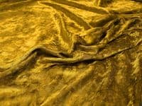 Crushed Velvet Velour Fabric Material - GOLD
